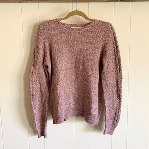 New LOFT Marled Bobble Sleeve Sweater Size: Medium